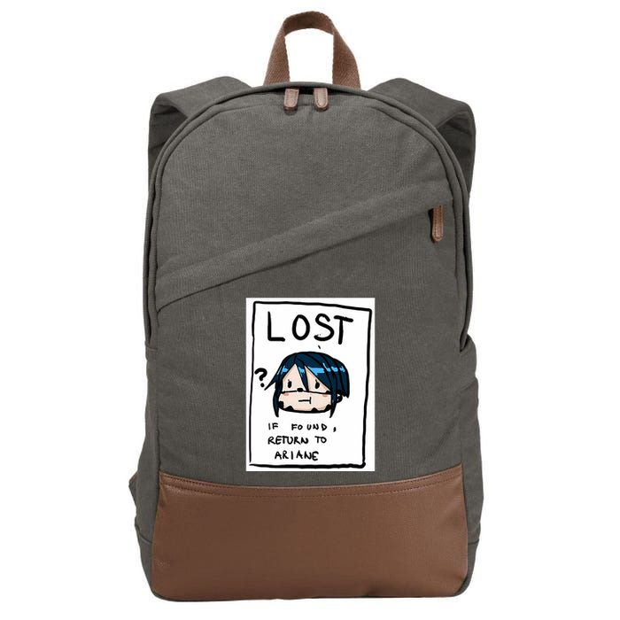Mint Lost If Found Return To Ariane Cotton Canvas Backpack