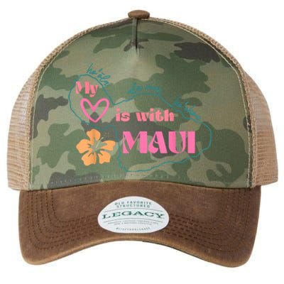 My Love Is With Maui Pray For Maui Legacy Tie Dye Trucker Hat