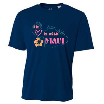 My Love Is With Maui Pray For Maui Cooling Performance Crew T-Shirt