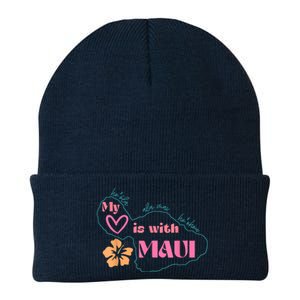 My Love Is With Maui Pray For Maui Knit Cap Winter Beanie