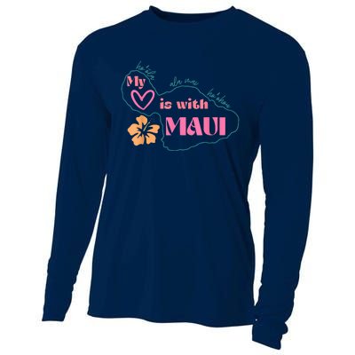 My Love Is With Maui Pray For Maui Cooling Performance Long Sleeve Crew