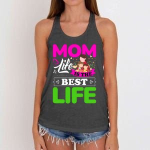 Mom Life Is The Best Life Women's Knotted Racerback Tank