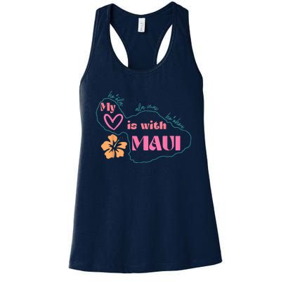 My Love Is With Maui Women's Racerback Tank