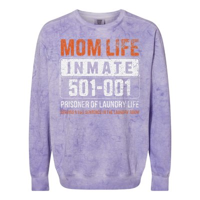 Mom Life Inmate Prisoner Funny Jail Halloween Costume Colorblast Crewneck Sweatshirt