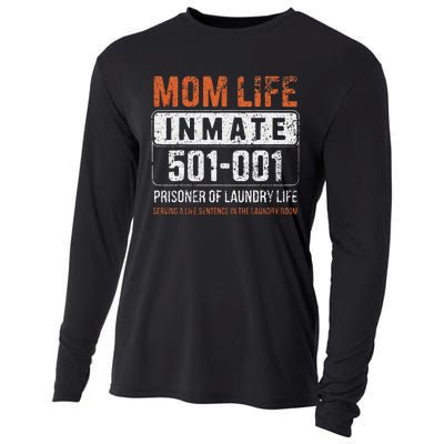 Mom Life Inmate Prisoner Funny Jail Halloween Costume Cooling Performance Long Sleeve Crew