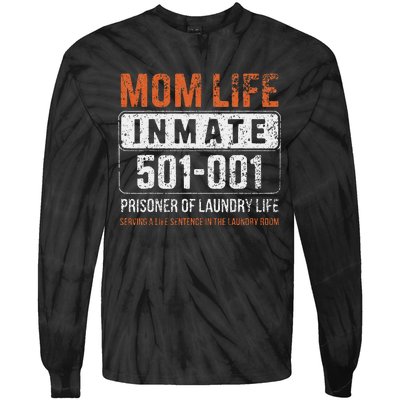 Mom Life Inmate Prisoner Funny Jail Halloween Costume Tie-Dye Long Sleeve Shirt