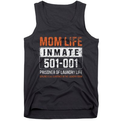 Mom Life Inmate Prisoner Funny Jail Halloween Costume Tank Top