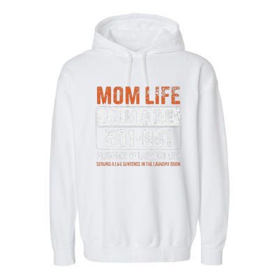 Mom Life Inmate Prisoner Funny Jail Halloween Costume Garment-Dyed Fleece Hoodie