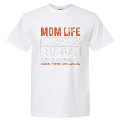 Mom Life Inmate Prisoner Funny Jail Halloween Costume Garment-Dyed Heavyweight T-Shirt