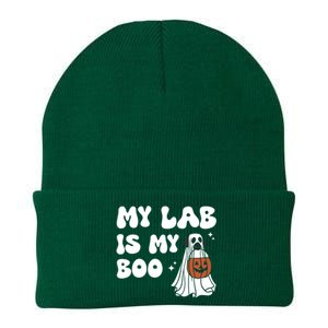 My Lab Is My Boo Dog Ghost Dog Halloween Retro Labrador Mama Gift Knit Cap Winter Beanie