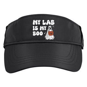 My Lab Is My Boo Dog Ghost Dog Halloween Retro Labrador Mama Gift Adult Drive Performance Visor