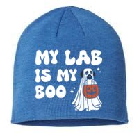 My Lab Is My Boo Dog Ghost Dog Halloween Retro Labrador Mama Gift Sustainable Beanie