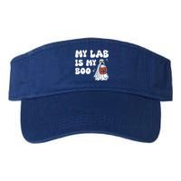 My Lab Is My Boo Dog Ghost Dog Halloween Retro Labrador Mama Gift Valucap Bio-Washed Visor