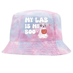 My Lab Is My Boo Dog Ghost Dog Halloween Retro Labrador Mama Gift Tie-Dyed Bucket Hat