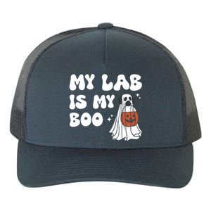 My Lab Is My Boo Dog Ghost Dog Halloween Retro Labrador Mama Gift Yupoong Adult 5-Panel Trucker Hat