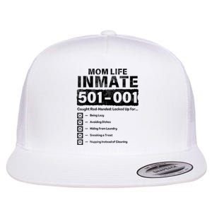 Mom Life Inmate Funny Matching Halloween Costume Flat Bill Trucker Hat