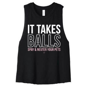 Miranda Lambert It Takes Balls Spay & Neuter Your Pets Women's Racerback Cropped Tank