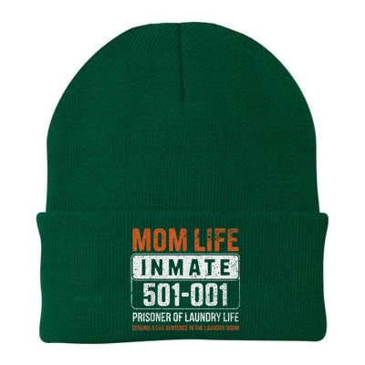 Mom Life Inmate Prisoner Funny Jail Halloween Costume Knit Cap Winter Beanie