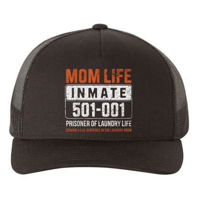 Mom Life Inmate Prisoner Funny Jail Halloween Costume Yupoong Adult 5-Panel Trucker Hat