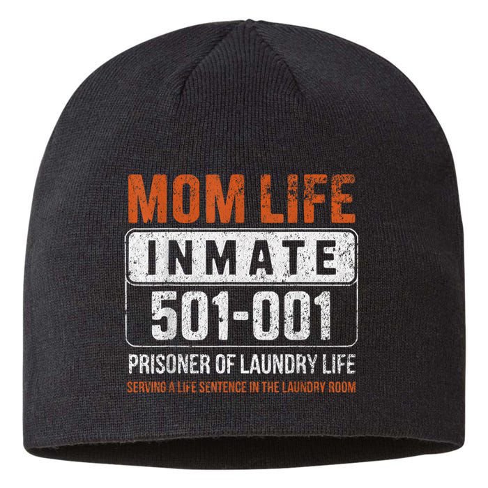 Mom Life Inmate Prisoner Funny Jail Halloween Costume Sustainable Beanie