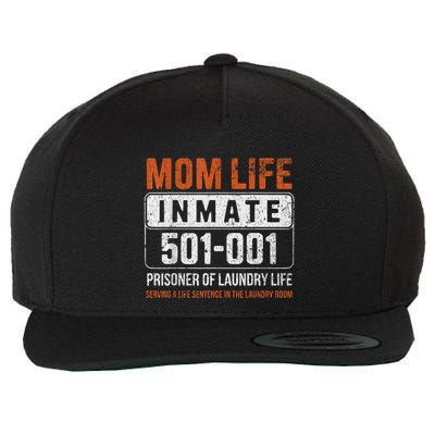 Mom Life Inmate Prisoner Funny Jail Halloween Costume Wool Snapback Cap