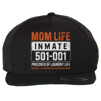 Mom Life Inmate Prisoner Funny Jail Halloween Costume Wool Snapback Cap