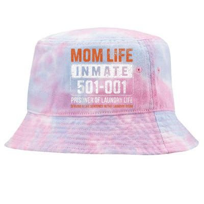 Mom Life Inmate Prisoner Funny Jail Halloween Costume Tie-Dyed Bucket Hat