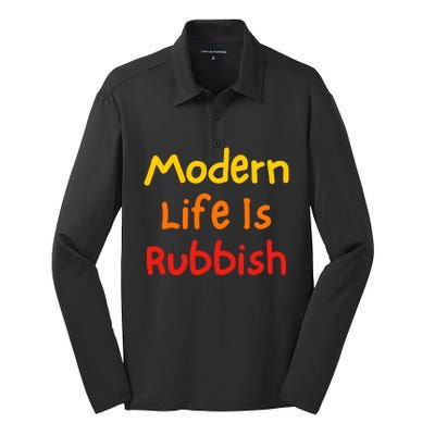 Modern Life Is Rubbish Silk Touch Performance Long Sleeve Polo