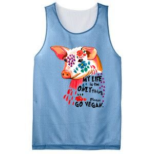 My Life Is Only Thing I Have Go Vegan Veganism Vegetarian Gift Mesh Reversible Basketball Jersey Tank