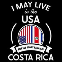 May Live In Usa But My Story Began In Costa Rica Flag Bucket Hat
