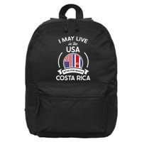 May Live In Usa But My Story Began In Costa Rica Flag 16 in Basic Backpack