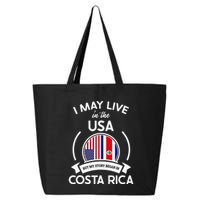 May Live In Usa But My Story Began In Costa Rica Flag 25L Jumbo Tote