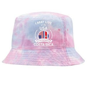 May Live In Usa But My Story Began In Costa Rica Flag Tie-Dyed Bucket Hat