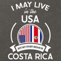 May Live In Usa But My Story Began In Costa Rica Flag Cotton Canvas Backpack