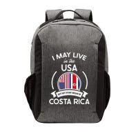 May Live In Usa But My Story Began In Costa Rica Flag Vector Backpack