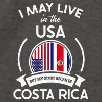 May Live In Usa But My Story Began In Costa Rica Flag Vector Backpack