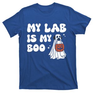 My Lab Is My Boo Dog Ghost Dog Halloween Retro Labrador Mama Gift T-Shirt