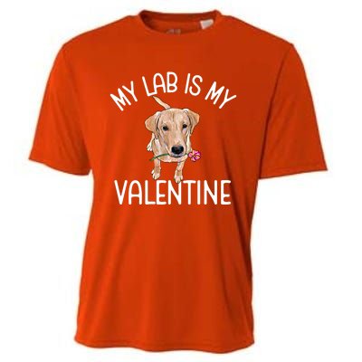 My Lab Is My Valentine Labrador Retriever Cool Gift Cooling Performance Crew T-Shirt