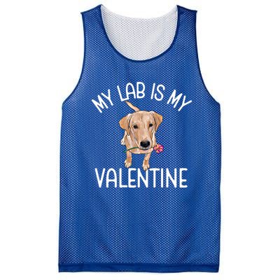 My Lab Is My Valentine Labrador Retriever Cool Gift Mesh Reversible Basketball Jersey Tank