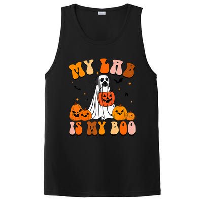 My Lab Is My Boo Dog Ghost Dog Halloween Retro Labrador Mama Gift PosiCharge Competitor Tank