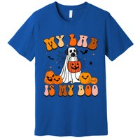 My Lab Is My Boo Dog Ghost Dog Halloween Retro Labrador Mama Gift Premium T-Shirt