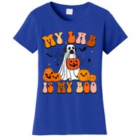 My Lab Is My Boo Dog Ghost Dog Halloween Retro Labrador Mama Gift Women's T-Shirt