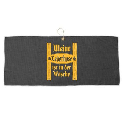 My Lederhosen Is In The Wash Funny Oktoberfest Costume Large Microfiber Waffle Golf Towel