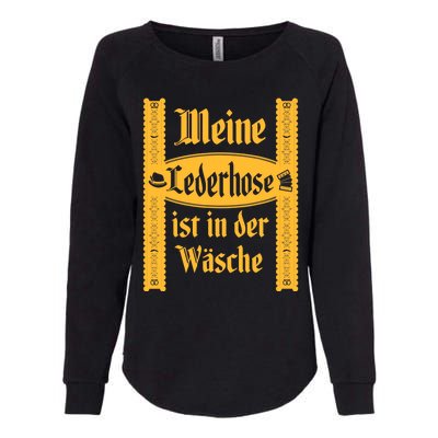 My Lederhosen Is In The Wash Funny Oktoberfest Costume Womens California Wash Sweatshirt