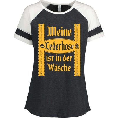 My Lederhosen Is In The Wash Funny Oktoberfest Costume Enza Ladies Jersey Colorblock Tee