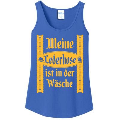 My Lederhosen Is In The Wash Funny Oktoberfest Costume Ladies Essential Tank