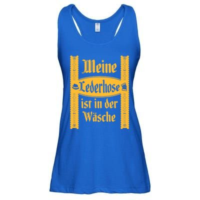 My Lederhosen Is In The Wash Funny Oktoberfest Costume Ladies Essential Flowy Tank