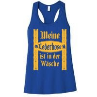 My Lederhosen Is In The Wash Funny Oktoberfest Costume Women's Racerback Tank