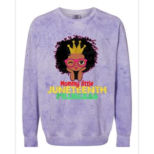 Mommy Little Juneteenth Princess Celebrate 19th Black Girl Colorblast Crewneck Sweatshirt