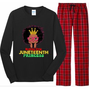 Mommy Little Juneteenth Princess Celebrate 19th Black Girl Long Sleeve Pajama Set